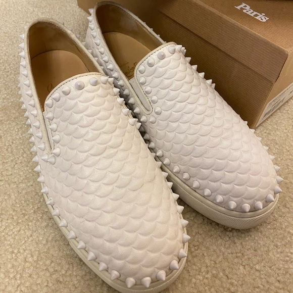 Christian Louboutin PikBoat Nappa Scallop Sneakers